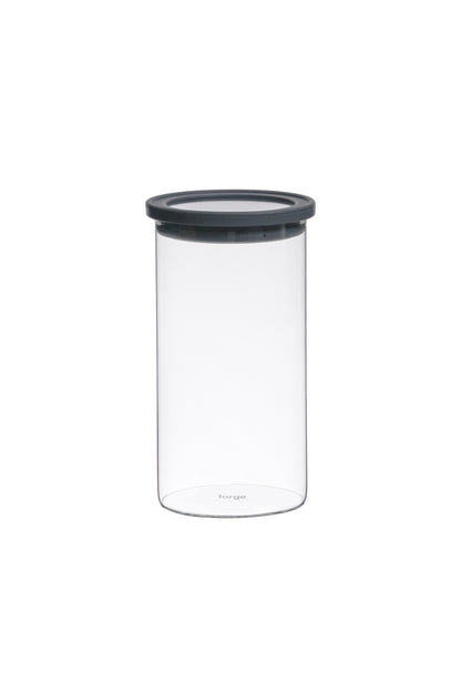 Glass Storage Canister Jars Round Duo 37oz/1100ml